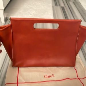 Clare V Maude Clutch in Sienna
